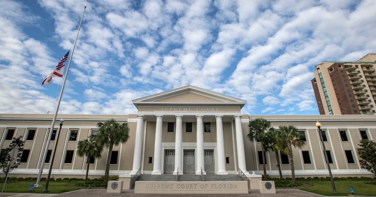 The Florida Supreme Court building is pictured on November 10, 2018 in Tallahassee, Florida.