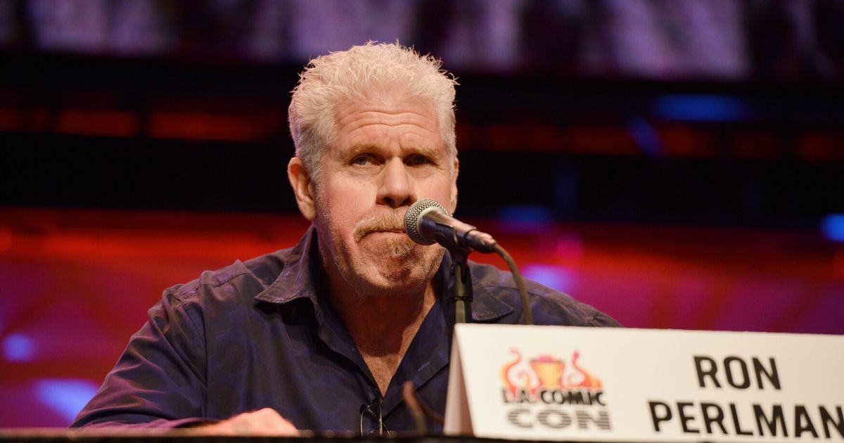 Actor Ron Perlman speaks onstage during the "Hellboy" Reunion panel at 2019 Los Angeles Comic-Con at Los Angeles Convention Center on Oct. 12, 2019, in Los Angeles.