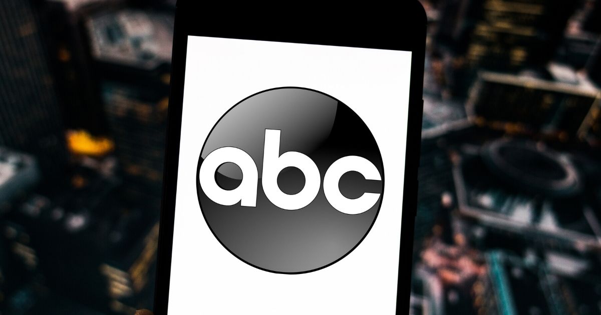 Stock image of the ABC News logo on mobile device.