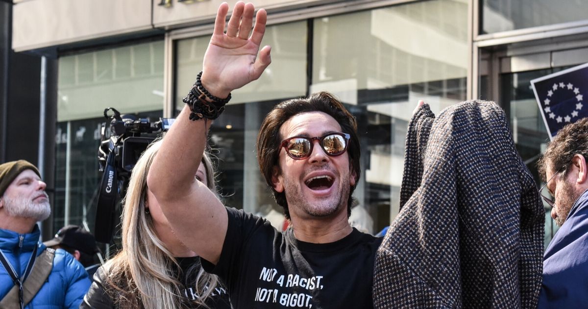 Activist Brandon Straka attends a rally in support of President Donald Trump near Trump Tower on March 23, 2019, in New York City.