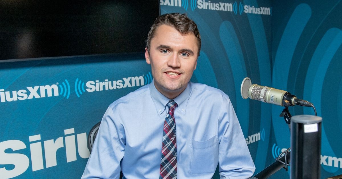 Activist Charlie Kirk visits SiriusXM Studios on March 3, 2020, in New York City.