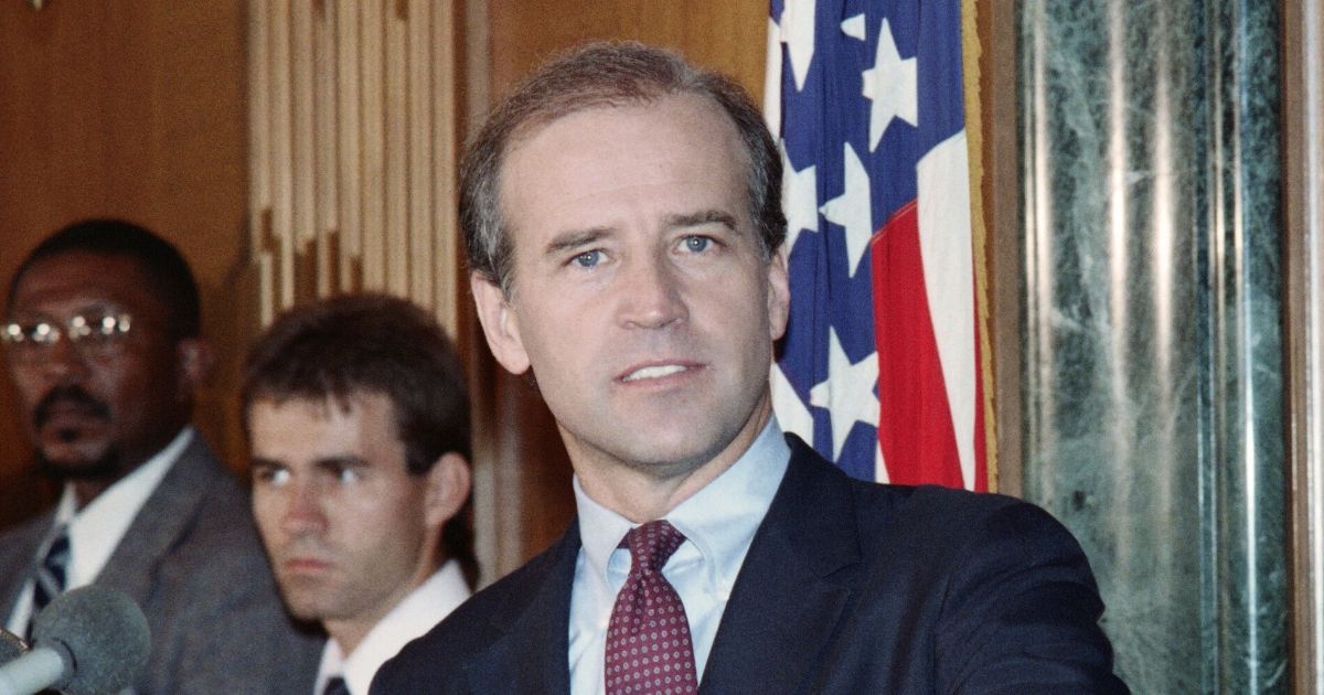Democratic Sen. Joe Biden of Delaware announces on Sept. 23, 1987, that he is withdrawing from the race for the 1988 Democratic presidential nomination.