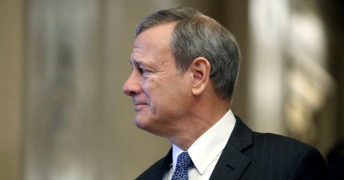 Supreme Court Chief Justice John Roberts arrives at the U.S. Capitol for the Senate impeachment trial of President Donald Trump on Jan. 31, 2020, in Washington, D.C.