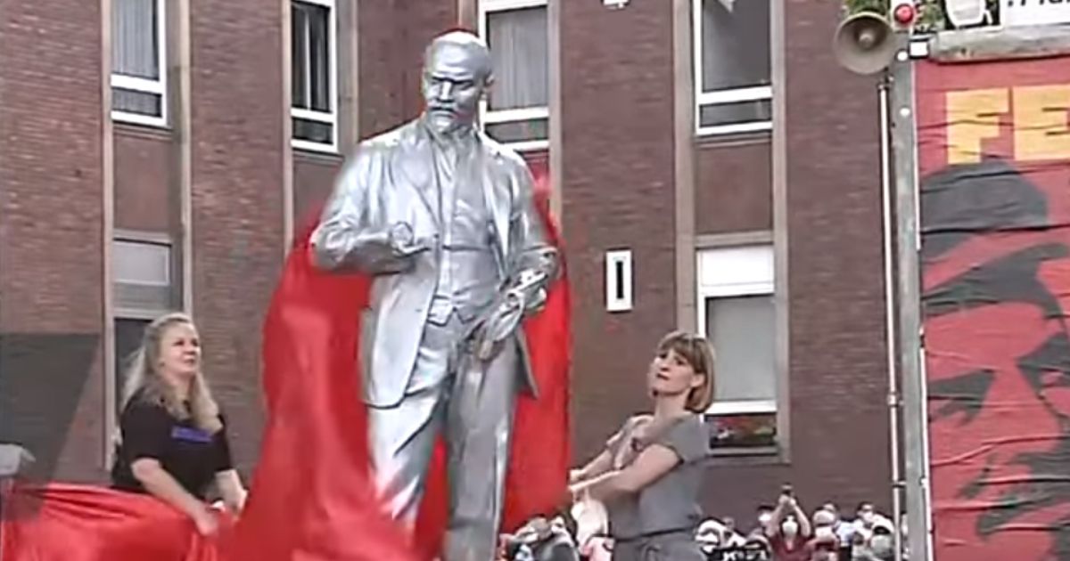 A statue of Vladimir Lenin is unveiled in Germany.