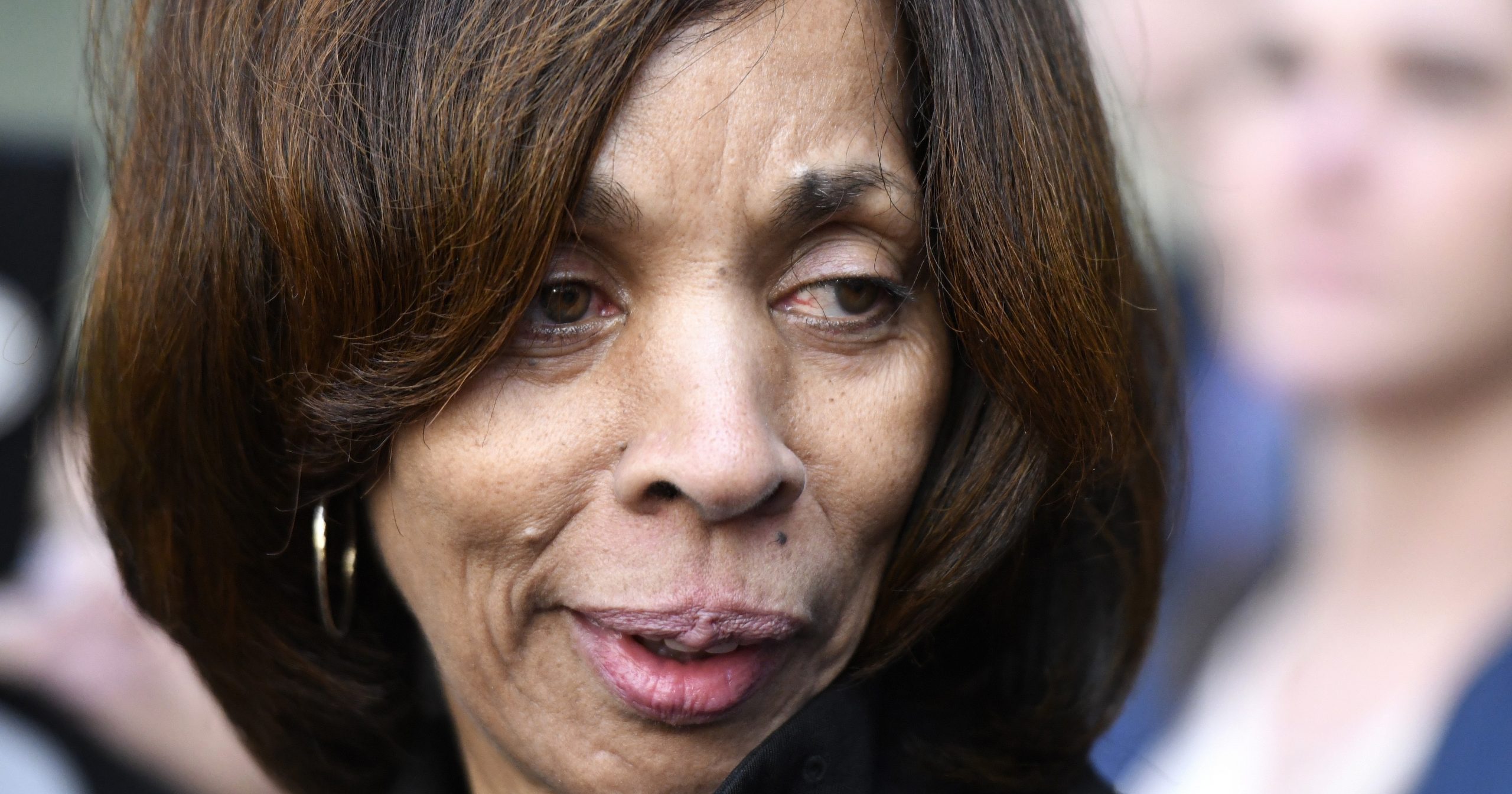 In this Feb. 27, 2020, file photo, former Baltimore Mayor Catherine Pugh leaves her sentencing hearing at U.S. District Court in Baltimore.