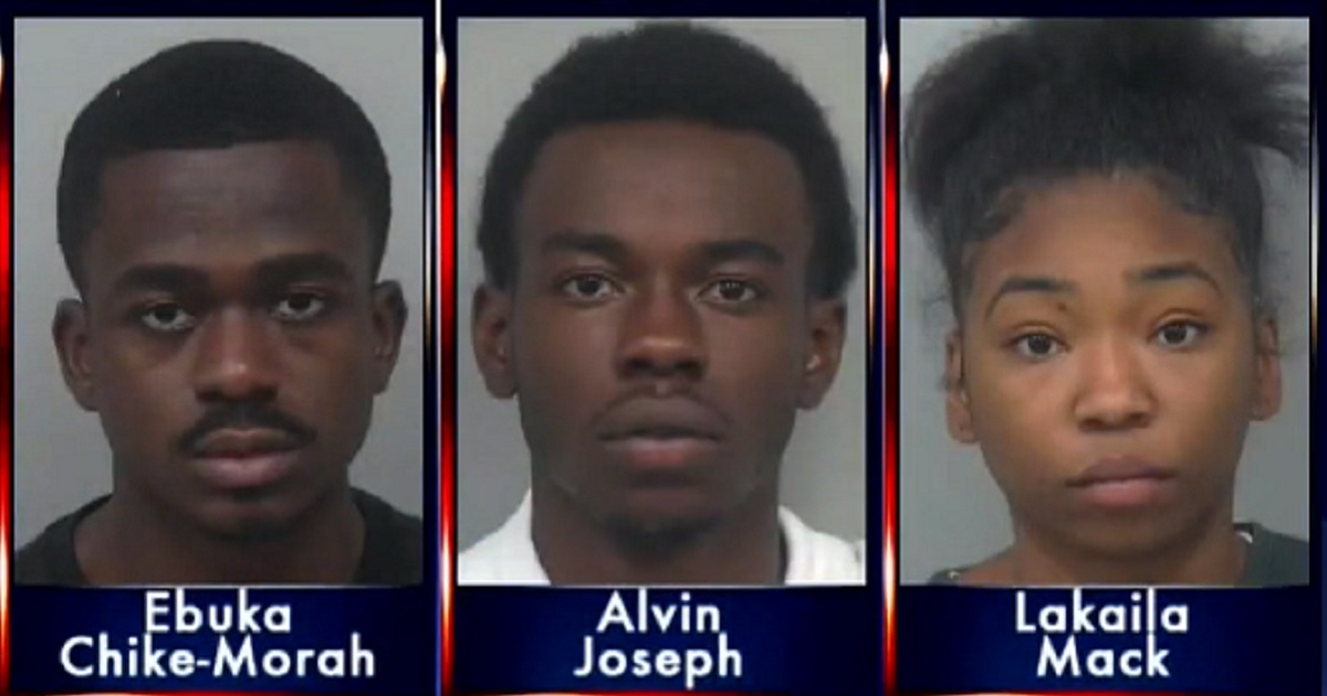 Three suspects in attacks on police cars in Georgia last week.