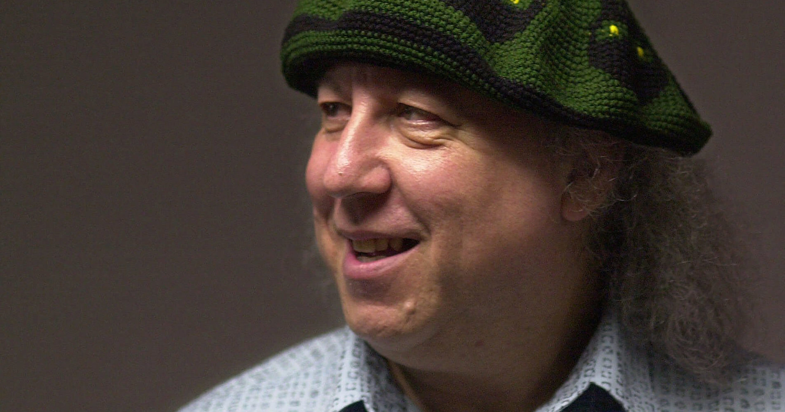 This file photo dated April 7, 2001, shows British rock and blues guitarist Peter Green, a founding member of Fleetwood Mac, backstage before performing with Peter Green's Splinter Group at B.B. King Blues Club & Grill in New York. Lawyers representing the family of Peter Green said in a statement on July 25, 2020, that he has died, aged 73.