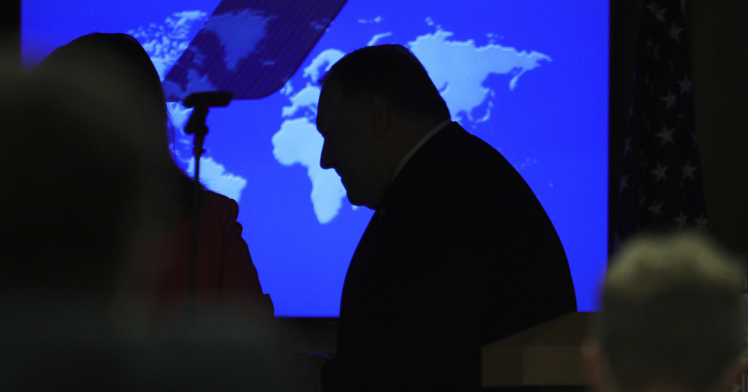 Secretary of State Mike Pompeo attends a news conference at the State Department in Washington, D.C. on July 8, 2020.