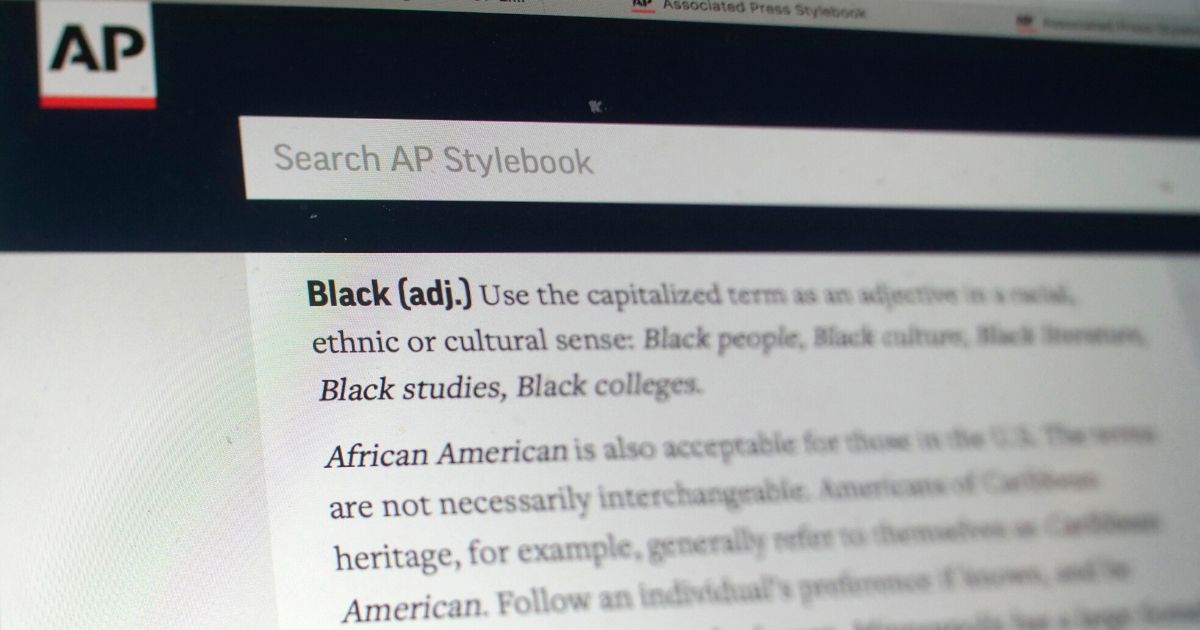 The entry for the word "Black" is shown in the online version of the AP Stylebook on June 19, 2020.