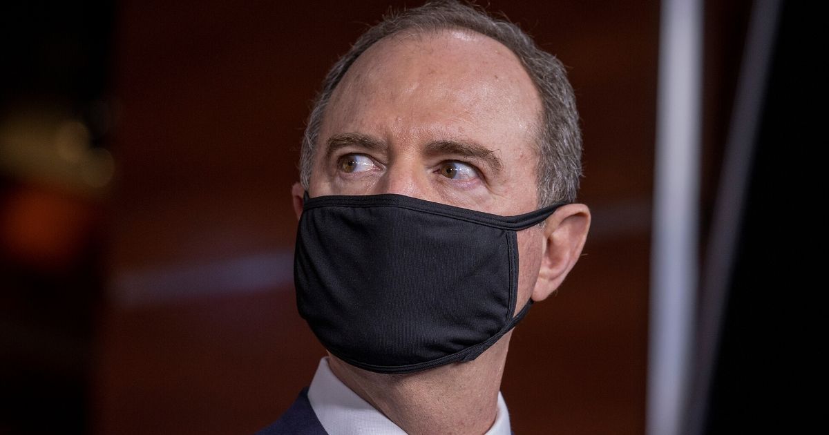 Rep. Adam Schiff (D-California) looks on during a news conference on Capitol Hill on June 30, 2020, in Washington, D.C.