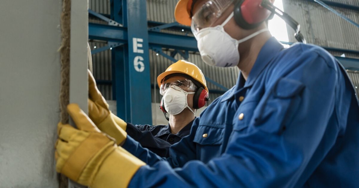 Factory workers are seen in the stock image above.
