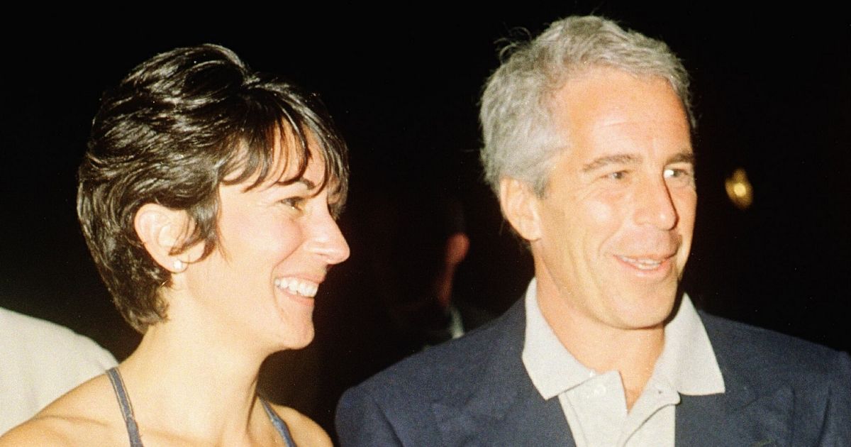 Ghislaine Maxwell, left, and Jeffrey Epstein pose for a portrait during a party at the Mar-a-Lago club in Palm Beach, Florida, on Feb. 12, 2000. (