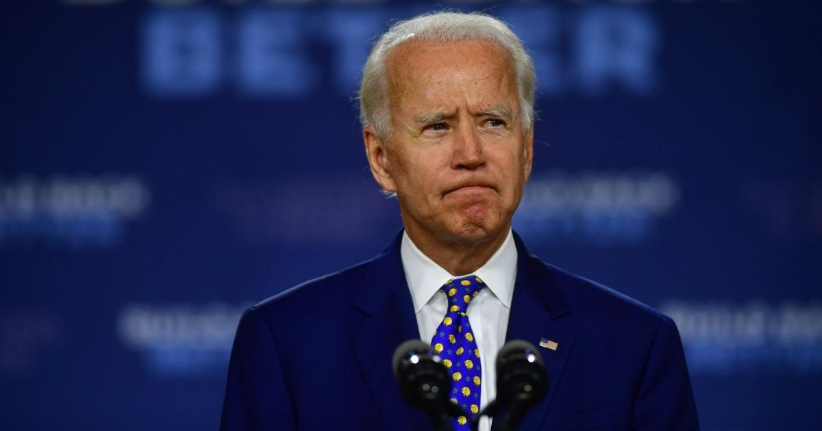 Former Vice President Joe Biden delivers a speech at the William 'Hicks' Anderson Community Center on July 28, 2020, in Wilmington, Delaware.