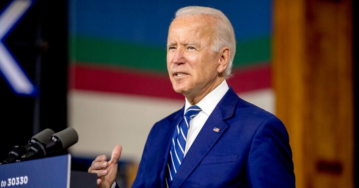 Presumptive Democratic presidential nominee Joe Biden speaks during a campaign event at the Colonial Early Education Program at the Colwyck Training Center in New Castle, Delaware, on July 21, 2020.