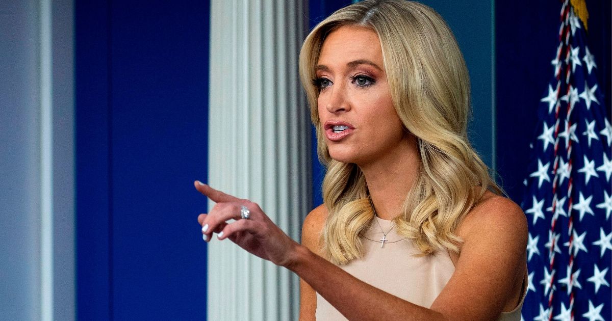 White House press secretary Kayleigh McEnany speaks to the media on June 30, 2020, in the Brady Briefing Room of the White House in Washington, D.C.