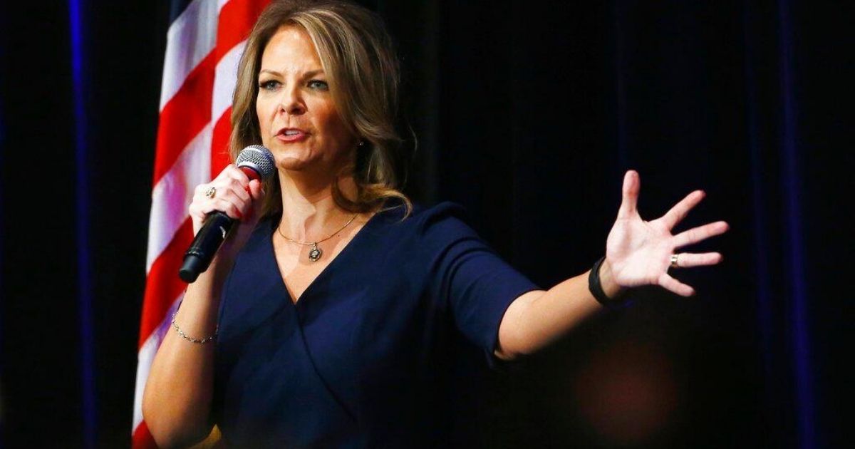 In this Oct. 17, 2017, file photo, Kelli Ward speaks at a campaign rally in Scottsdale, Arizona.