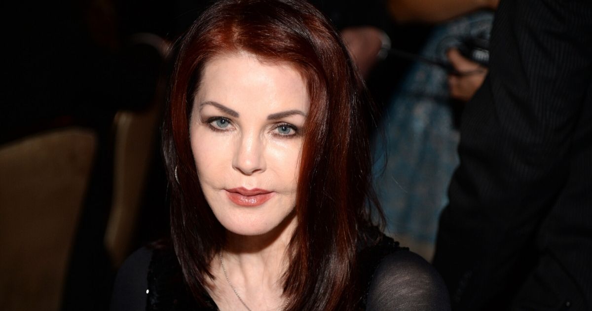 Priscilla Presley, who is struggling through the grief of losing her grandson, Benjamin Keough, is seen above.