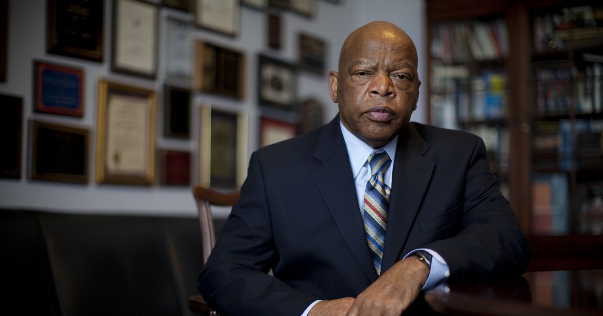 Congressman John Lewis is photographed in his offices in the Canon House office building on March 17, 2009, in Washington, D.C.