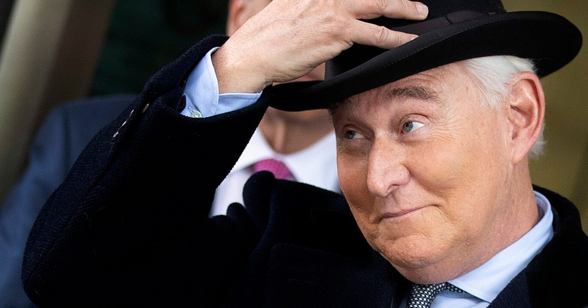 Roger Stone leaves U.S. District Court for the District of Columbia in Washington after being sentenced Feb. 20, 2020.