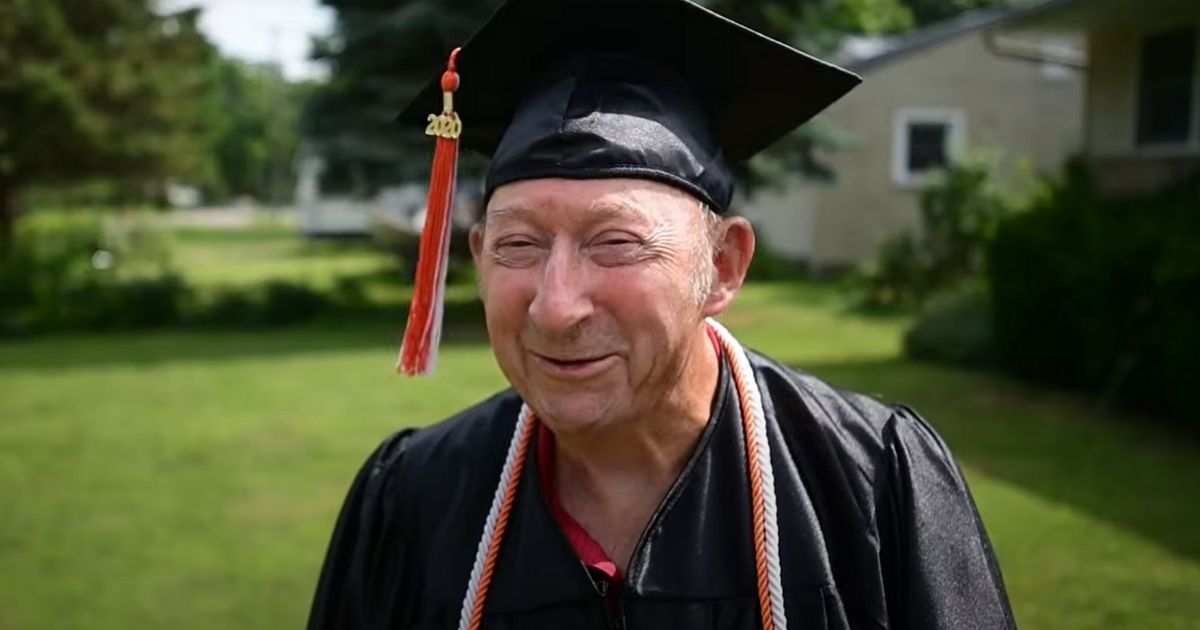 Edward Sanders, 87, soon will receive his high school diploma in Jackson, Michigan.