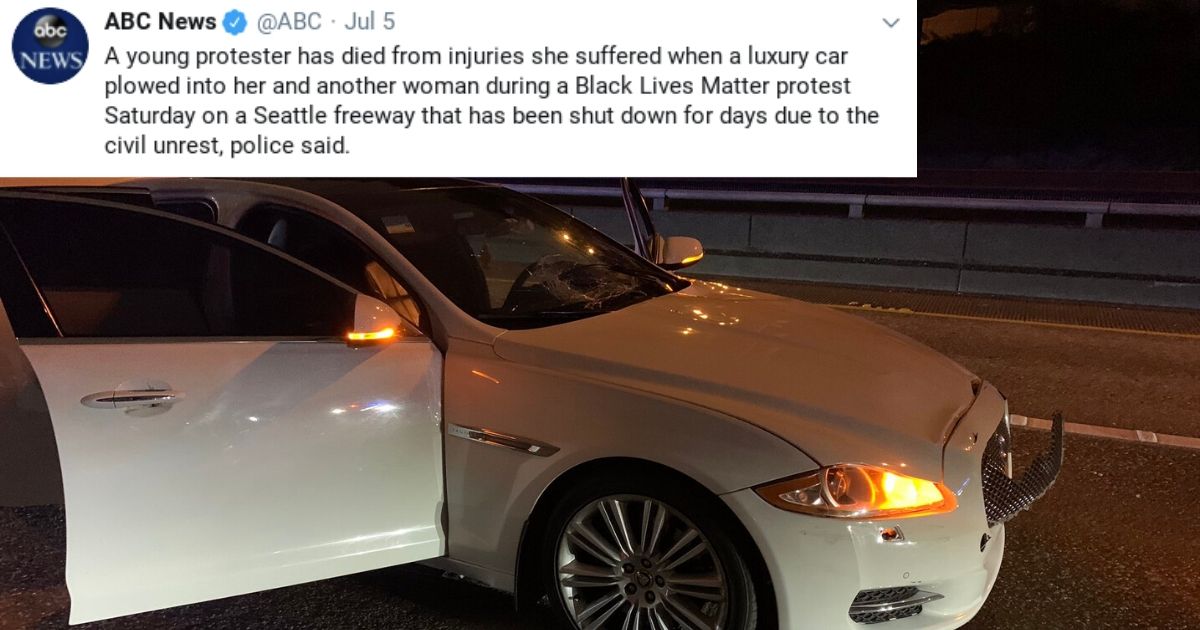 Seattle car hits woman, ABC tweet.