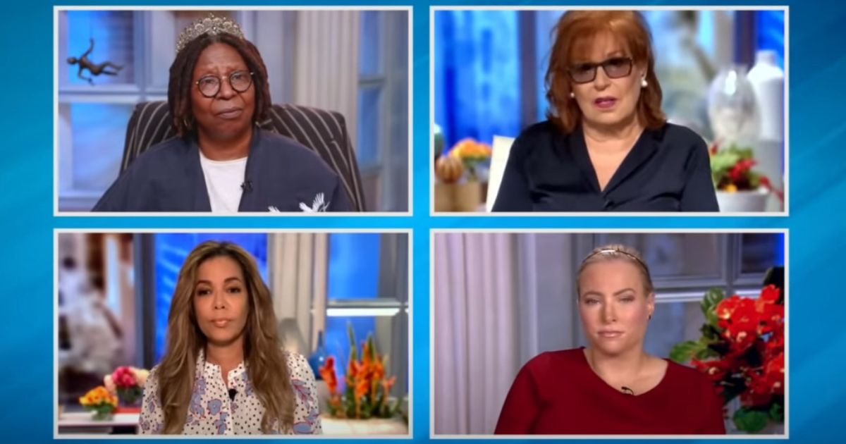 Joy Behar, top right, talks during a segment on ABC's "The View."