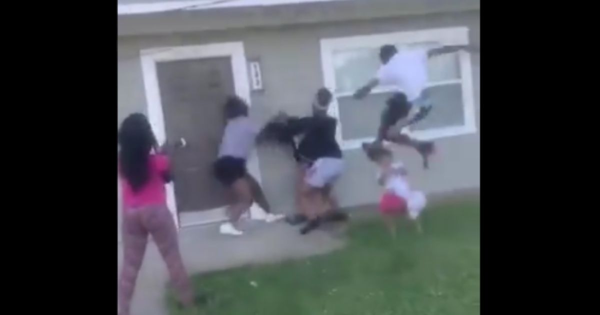 In the video, two teens can be seen punching and kicking the victim; her baby girl clearly can be heard crying and tries to hold on to her mother's leg.