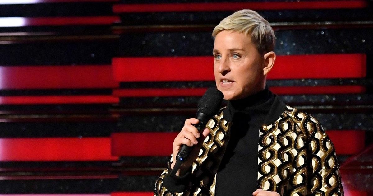 Ellen DeGeneres speaks onstage during the 62nd Annual Grammy Awards at the Staples Center on Jan. 26, 2020, in Los Angeles.