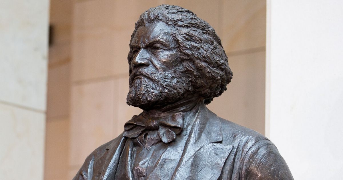 The Frederick Douglass statue in Emancipation Hall at the U.S. Capitol on June 19, 2013, in Washington, D.C.