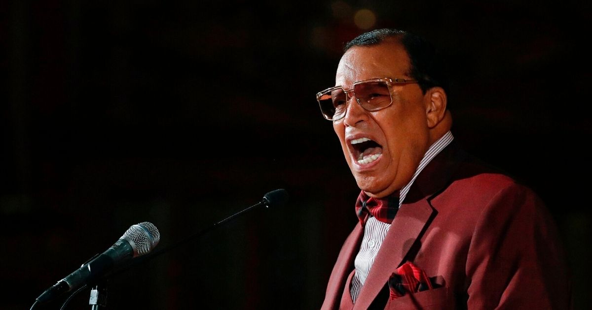 Anti-Semitic Nation of Islam leader Louis Farrakhan speaks about his ousting from Facebook at St. Sabina Catholic Church in Chicago on May 9, 2019.