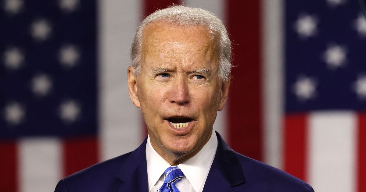 Former Vice President Joe Biden, the presumptive Democratic presidential nominee, speaks at the Chase Center on July 14, 2020, in Wilmington, Delaware.