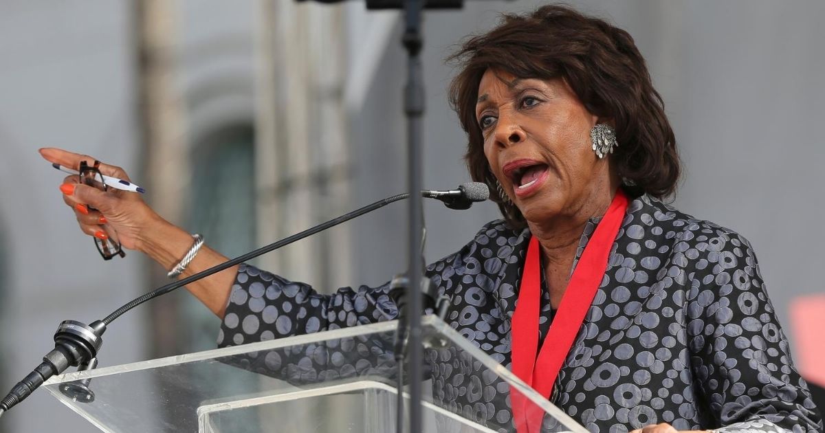 U.S. Rep. Maxine Waters speaks at a Los Angeles Women's March in a January file photo.