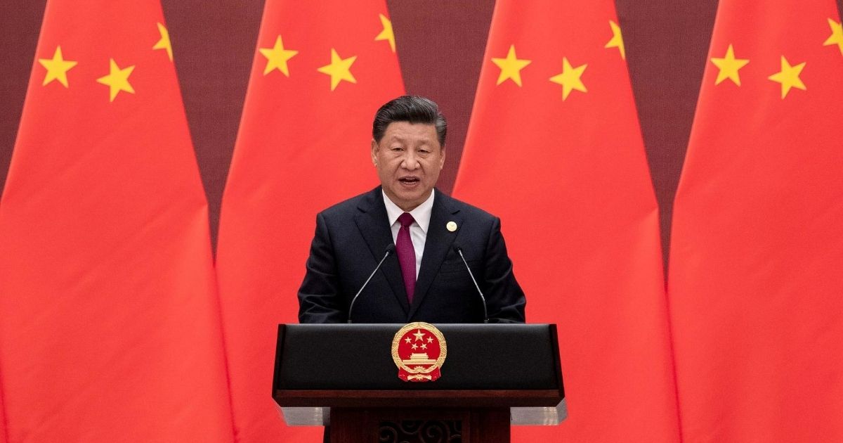 China's President Xi Jinping speaks at the Great Hall of the People in Beijing on April 26, 2019.