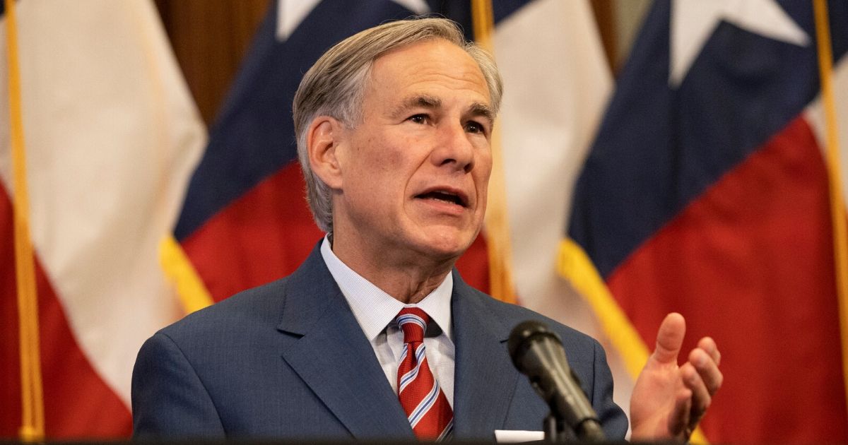Texas Governor Greg Abbott speaks at a news conference at the Texas State Capitol in Austin on May 18, 2020.