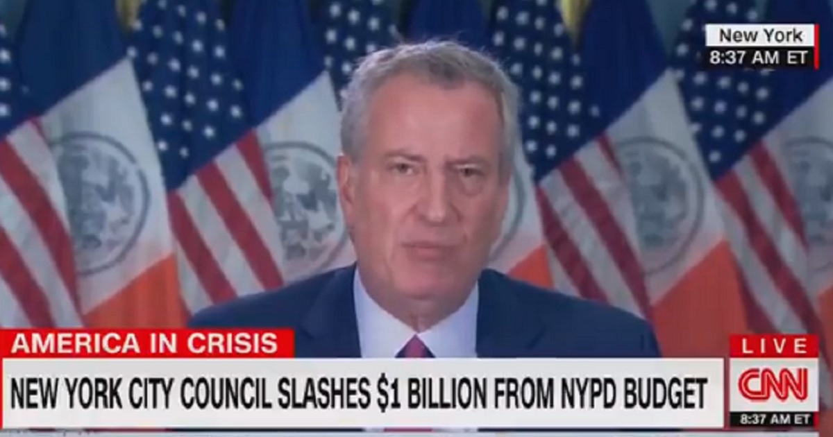 New York City Mayor Bill de Blasio appears on Wednesday's "New Day" on CNN.