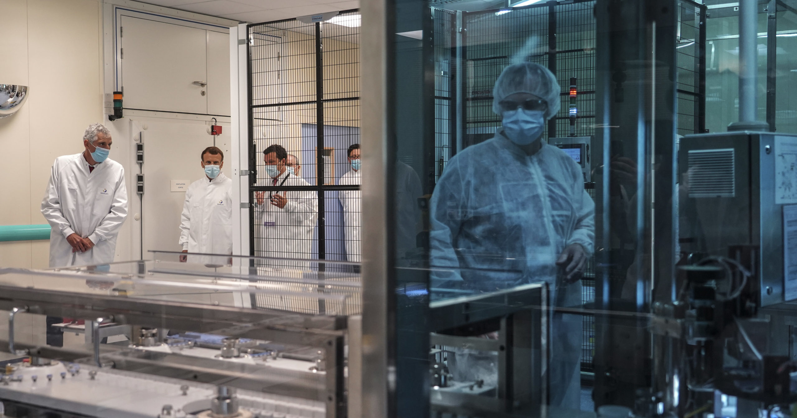 This June 16, 2020, file photo shows the vaccine unit at the Sanofi Pasteur plant in central France.