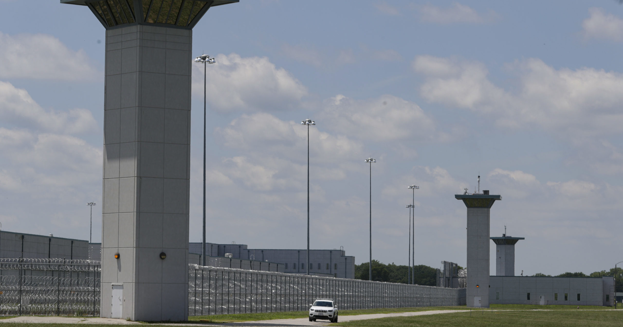 In this July 17, 2020, file photo, the federal prison complex in Terre Haute, Indiana, is shown. The Justice Department scheduled two additional federal executions on July 31, an announcement that comes weeks after it fought off last-minute legal challenges and successfully resumed federal executions following a 17-year pause.