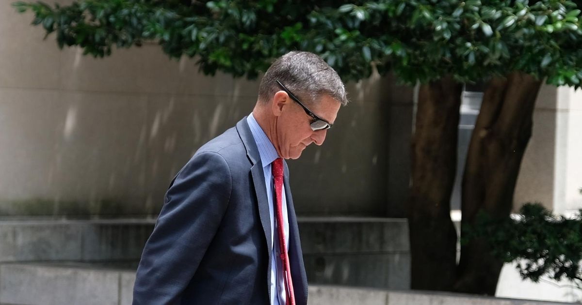 President Donald Trump’s former national security adviser Michael Flynn leaves the E. Barrett Prettyman U.S. Courthouse on June 24, 2019, in Washington, D.C.