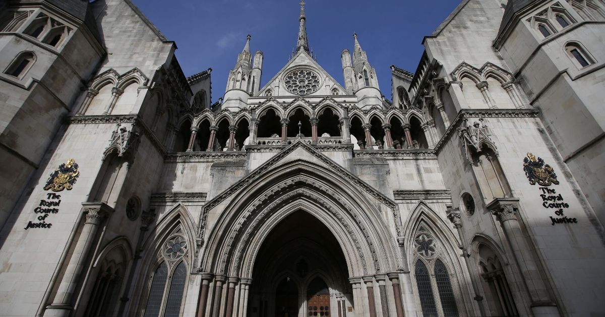 The Royal Courts of Justice building, which houses the High Court of England and Wales, is pictured in London on Feb. 3, 2017.