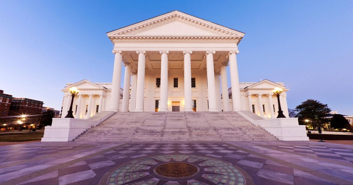 The Virginia State Capitol is seen in this stock image.