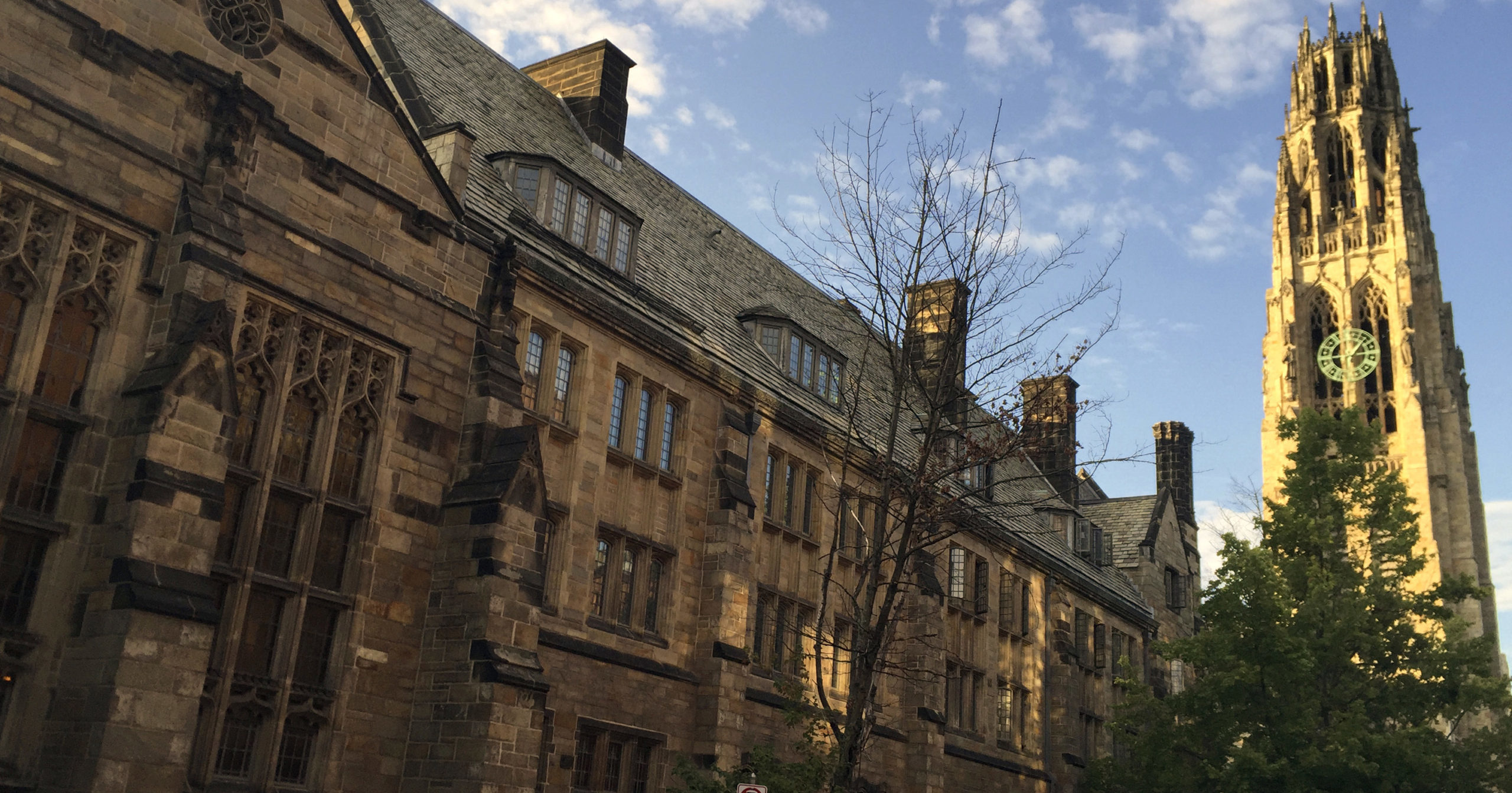 This Sept. 9, 2016, photo shows Harkness Tower on the campus of Yale University in New Haven, Connecticut. A Justice Department investigation has found Yale University is illegally discriminating against Asian-American and white applications, officials said on Aug. 13, 2020.