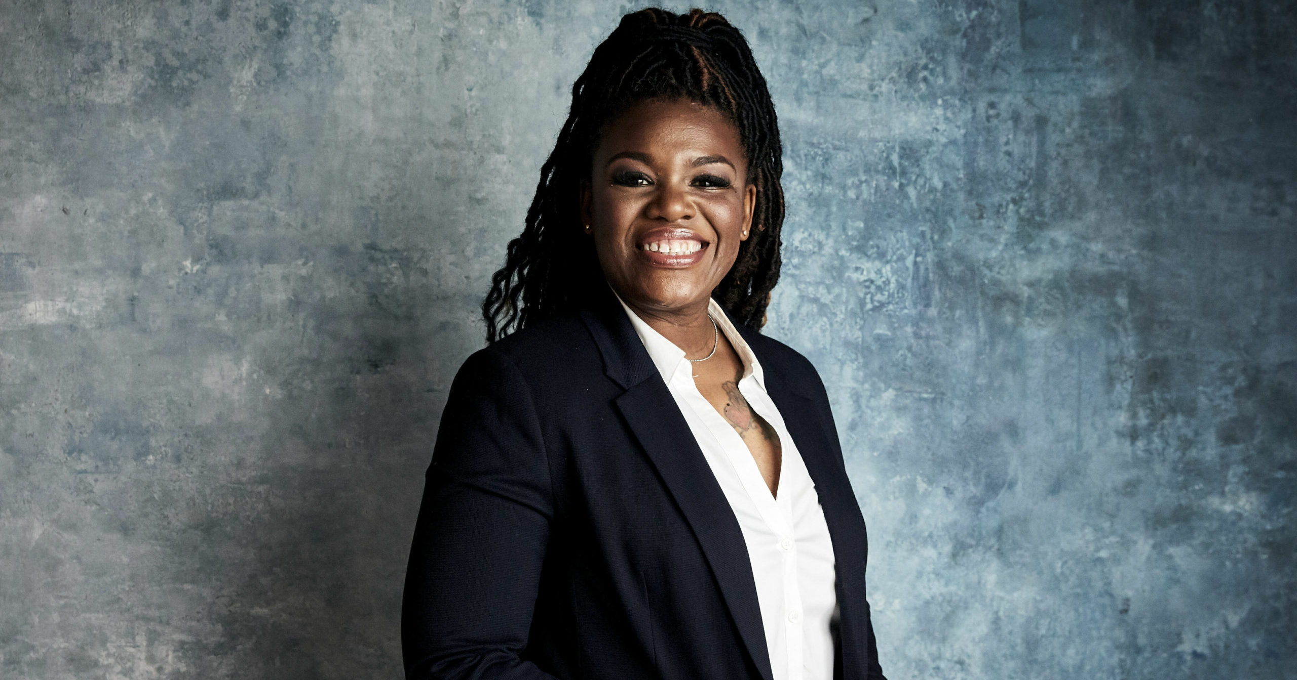 In this Jan. 27, 2019, file photo, Cori Bush poses for a portrait to promote the film "Knock Down the House" at the Salesforce Music Lodge during the Sundance Film Festival in Park City, Utah. Bush ousted longtime Rep. William Lacy Clay on Tuesday in Missouri's Democratic primary, ending a political dynasty that has spanned more than a half-century. Bush's victory came in a rematch of 2018, when she failed to capitalize on a national Democratic wave that favored political newcomers such as Bush’s friend, Rep. Alexandria Ocasio-Cortez.