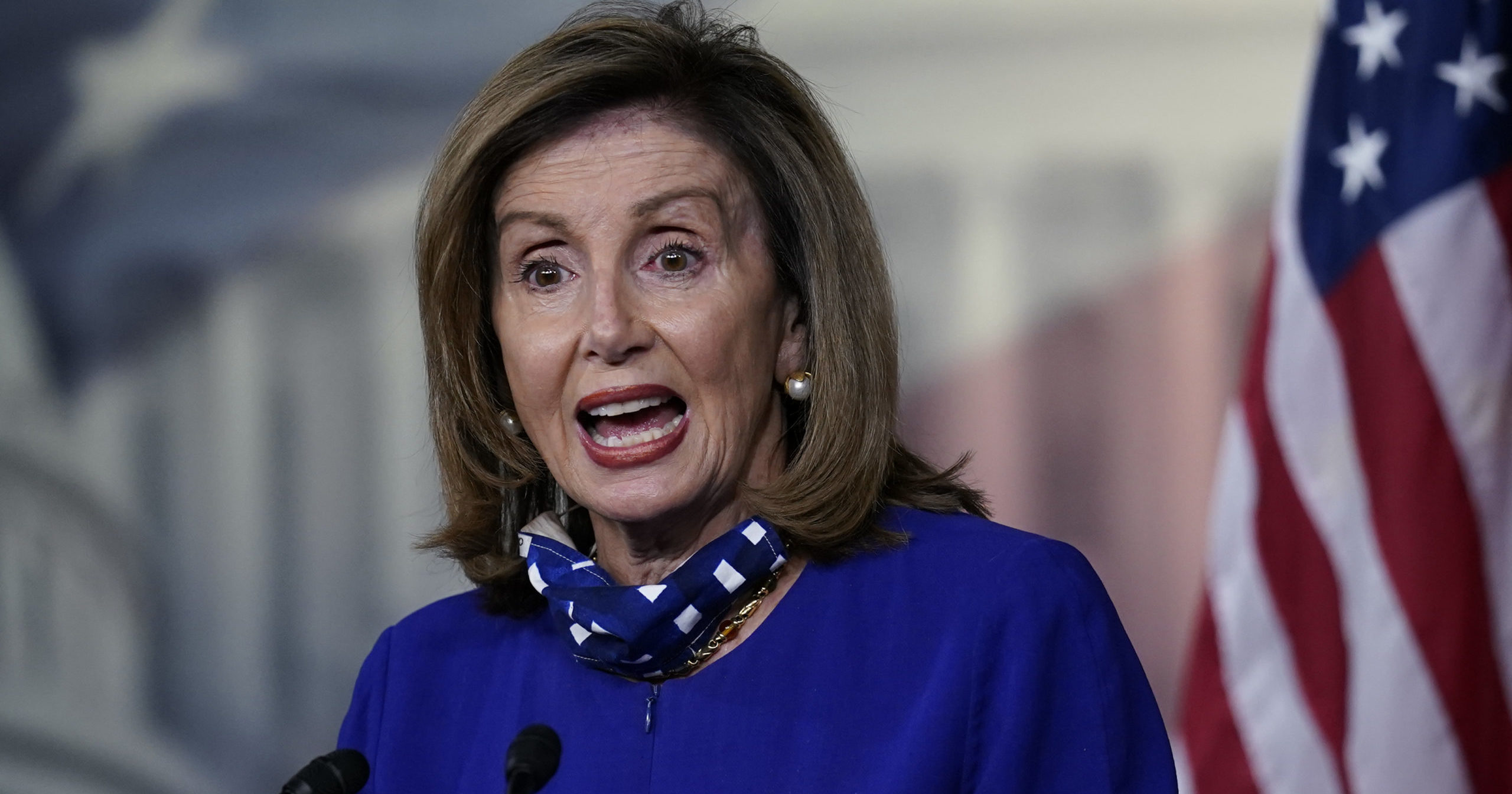 Speaker of the House Nancy Pelosi speaks during a news conference at the Capitol in Washington, D.C., on Aug. 27, 2020.