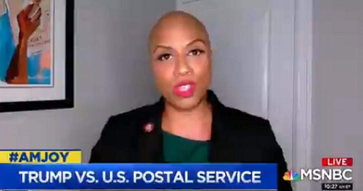 U.S. Rep. Ayanna Pressley appears on MSNBC's "Morning Joy" on Saturday.