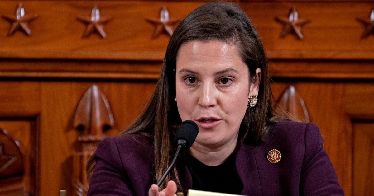 Rep. Elise Stefanik, a Republican from New York, questions witnesses during a House Intelligence Committee impeachment inquiry hearing on Capitol Hill on Nov. 21, 2019, in Washington, D.C.