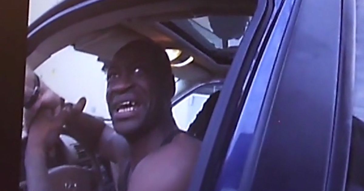George Floyd is seen in a video shot by a Minneapolis police officer's body camera.
