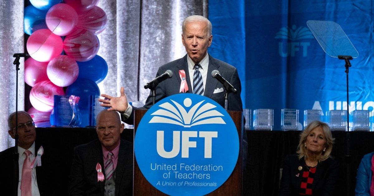 Former Vice President Joe Biden speaks at the United Federation of Teachers annual Teacher Union Day on Oct. 20, 2019, in New York.