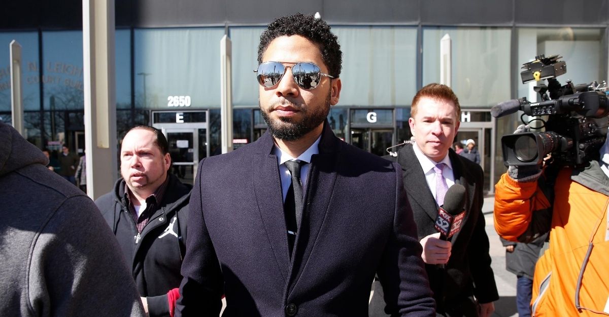 Actor Jussie Smollett leaves the Leighton Courthouse after his court appearance on March 26, 2019, in Chicago.