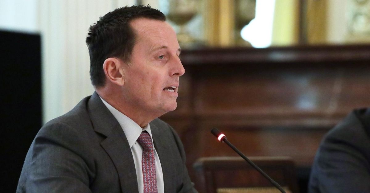 Richard Grenell speaks during a cabinet meeting at the White House on May 19, 2020.