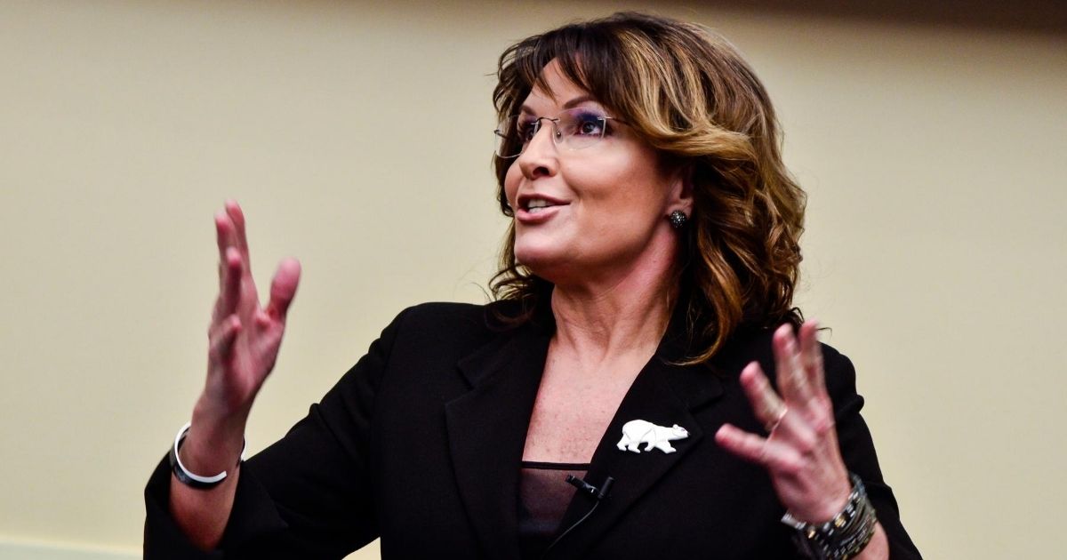 Former Alaska Gov. Sarah Palin speaks during the "Climate Hustle" panel discussion at the Rayburn House Office Building on April 14, 2016, in Washington, D.C.